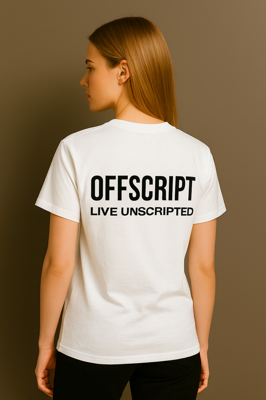 Live Unscripted Tee – White Edition